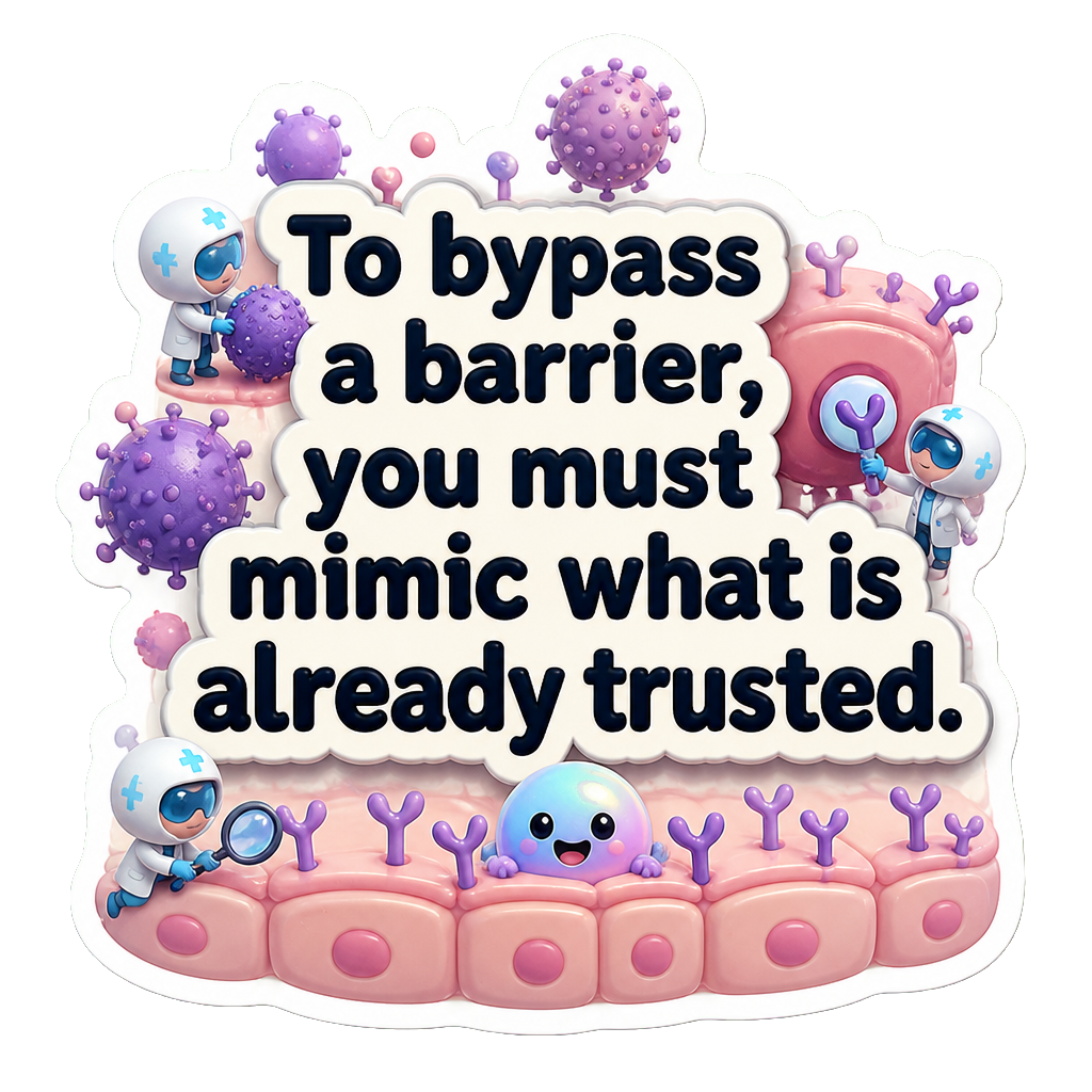 To bypass a barrier, you must mimic what is already trusted.