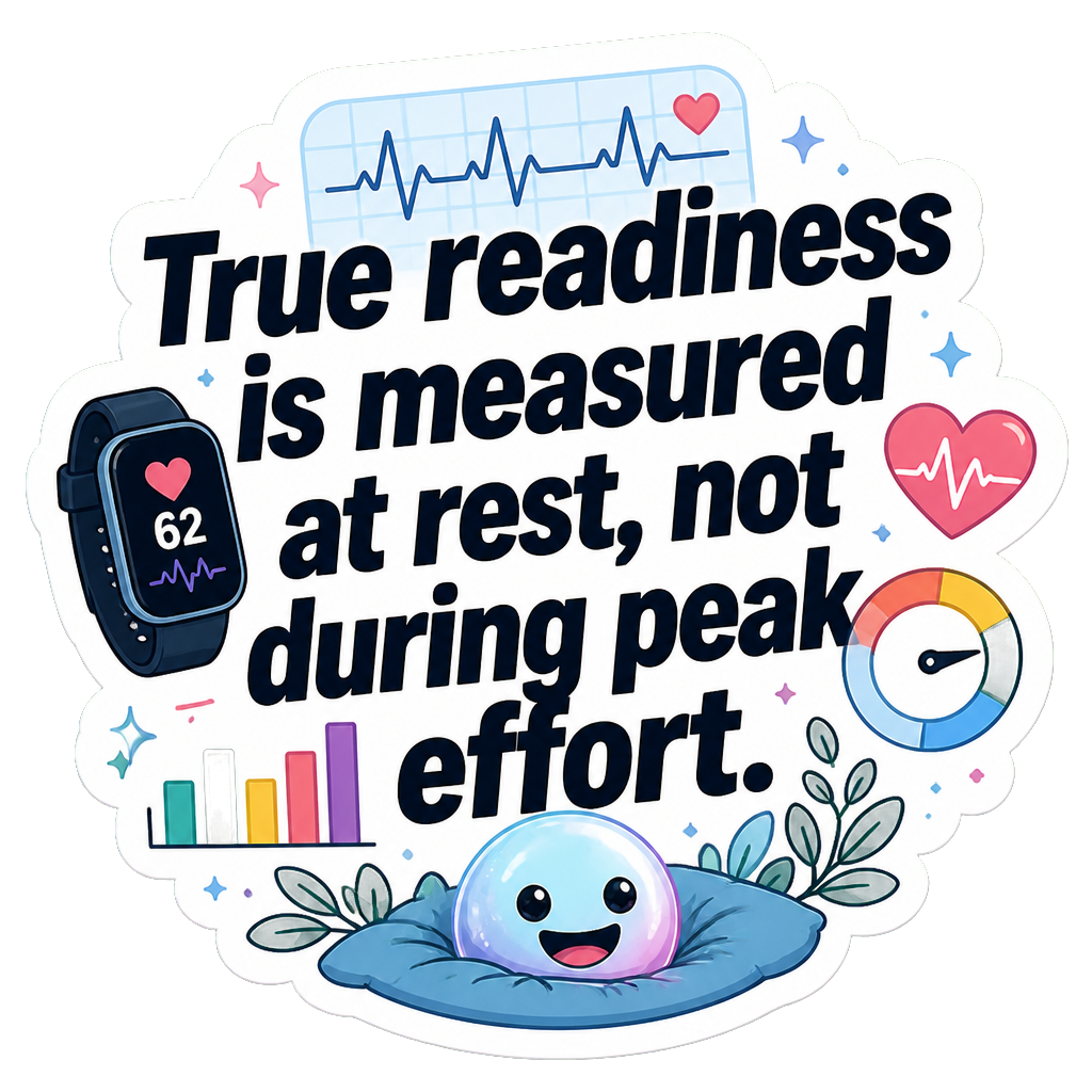 True readiness is measured at rest, not during peak effort.