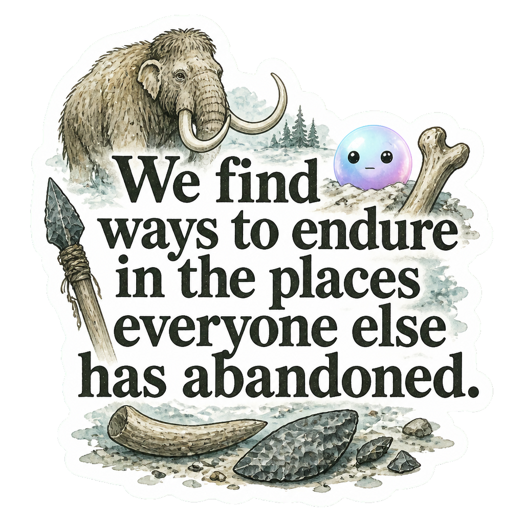 We find ways to endure in the places everyone else has abandoned.