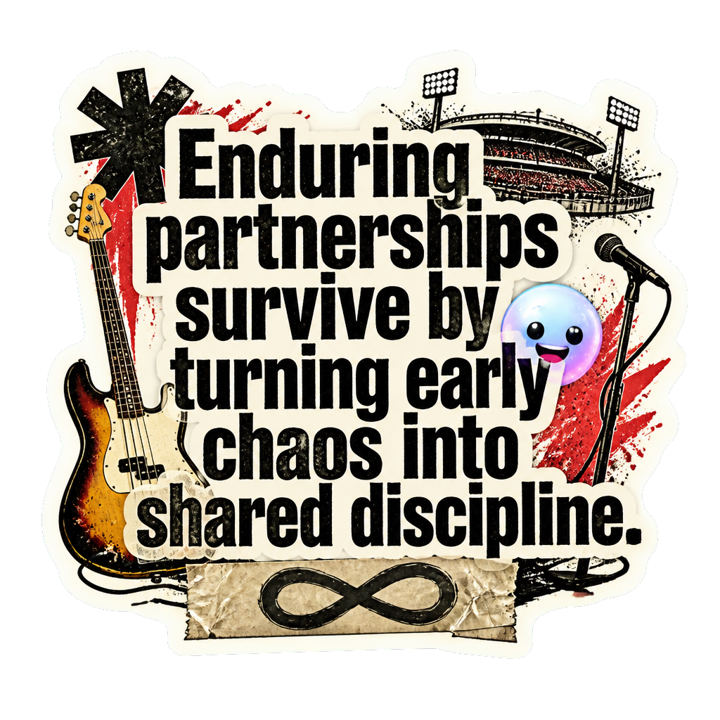 Enduring partnerships survive by turning early chaos into shared discipline.