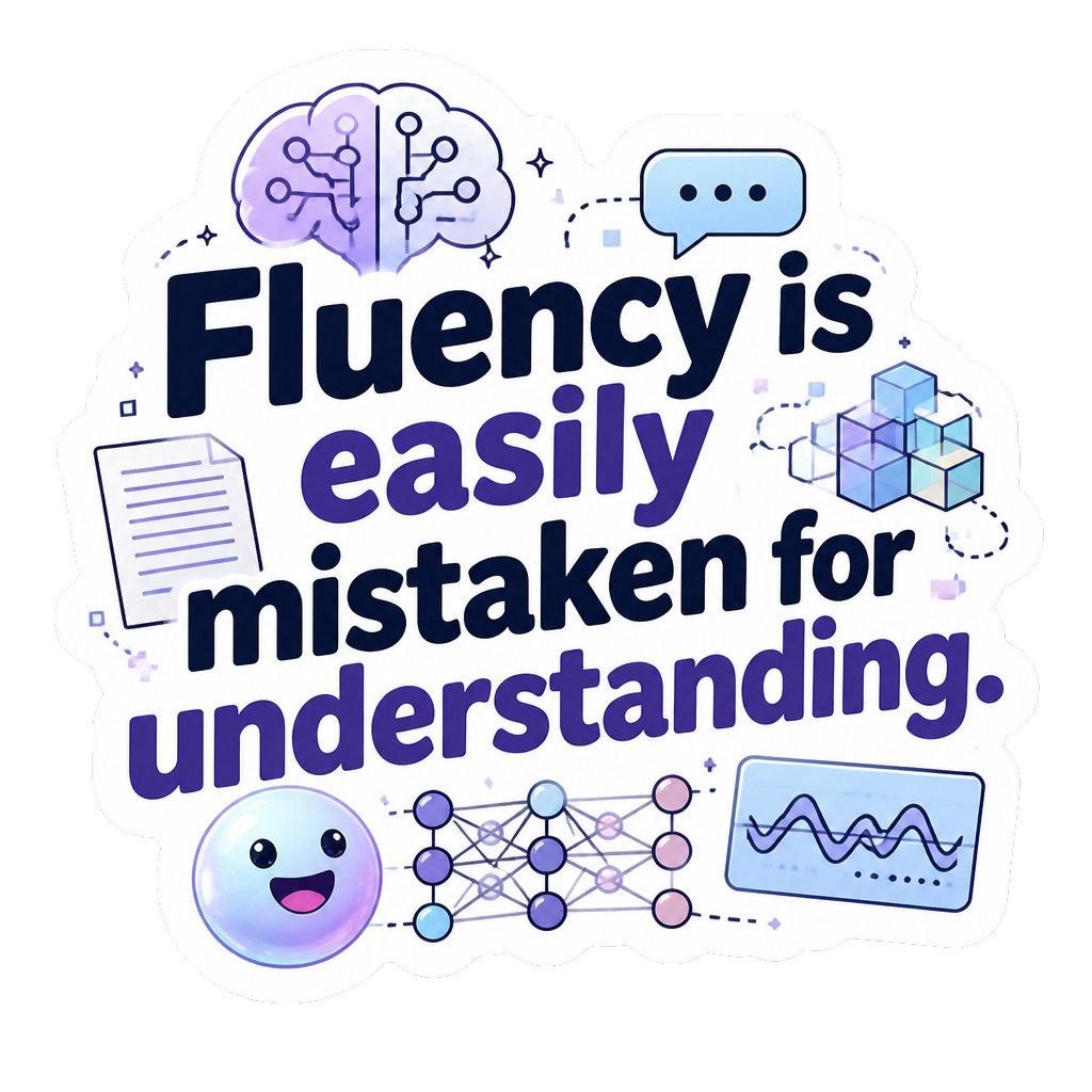 Fluency is easily mistaken for understanding.