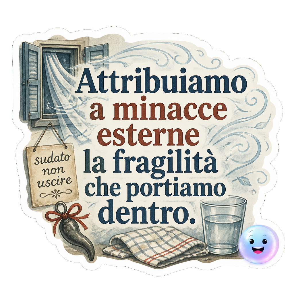 Attribuiamo a minacce esterne la fragilità che portiamo dentro.