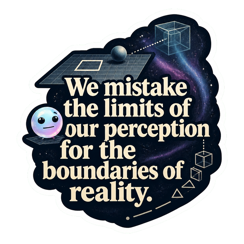 We mistake the limits of our perception for the boundaries of reality.