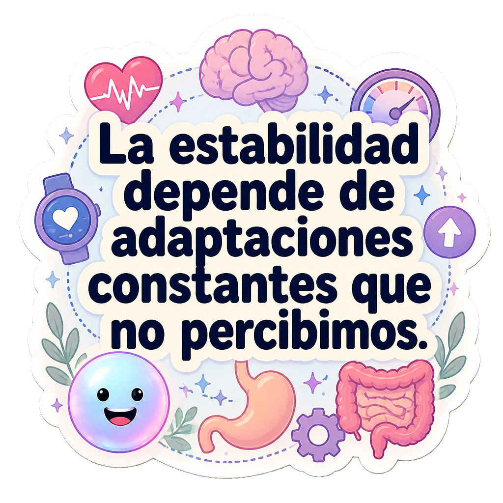 La estabilidad depende de adaptaciones constantes que no percibimos.