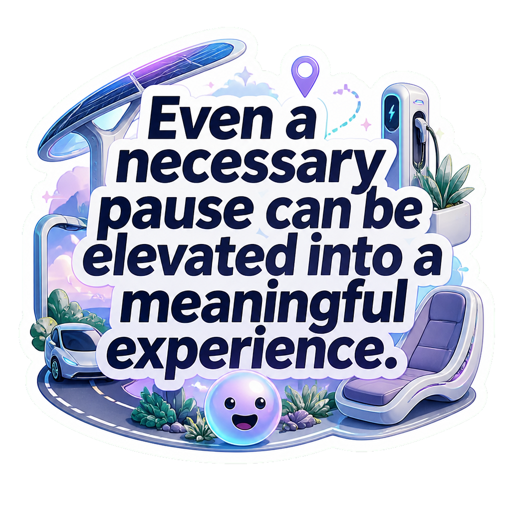 Even a necessary pause can be elevated into a meaningful experience.