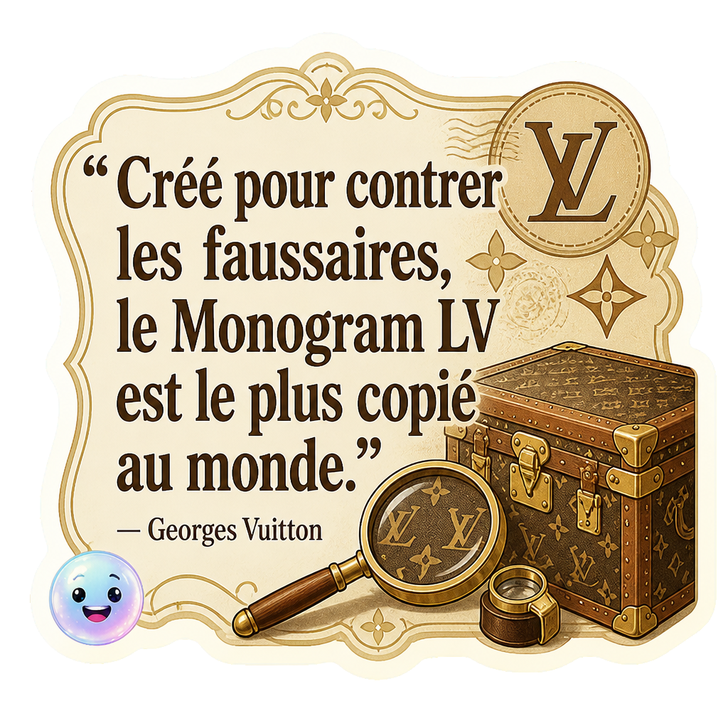 Créé pour contrer les faussaires, le Monogram LV est le plus copié au monde.