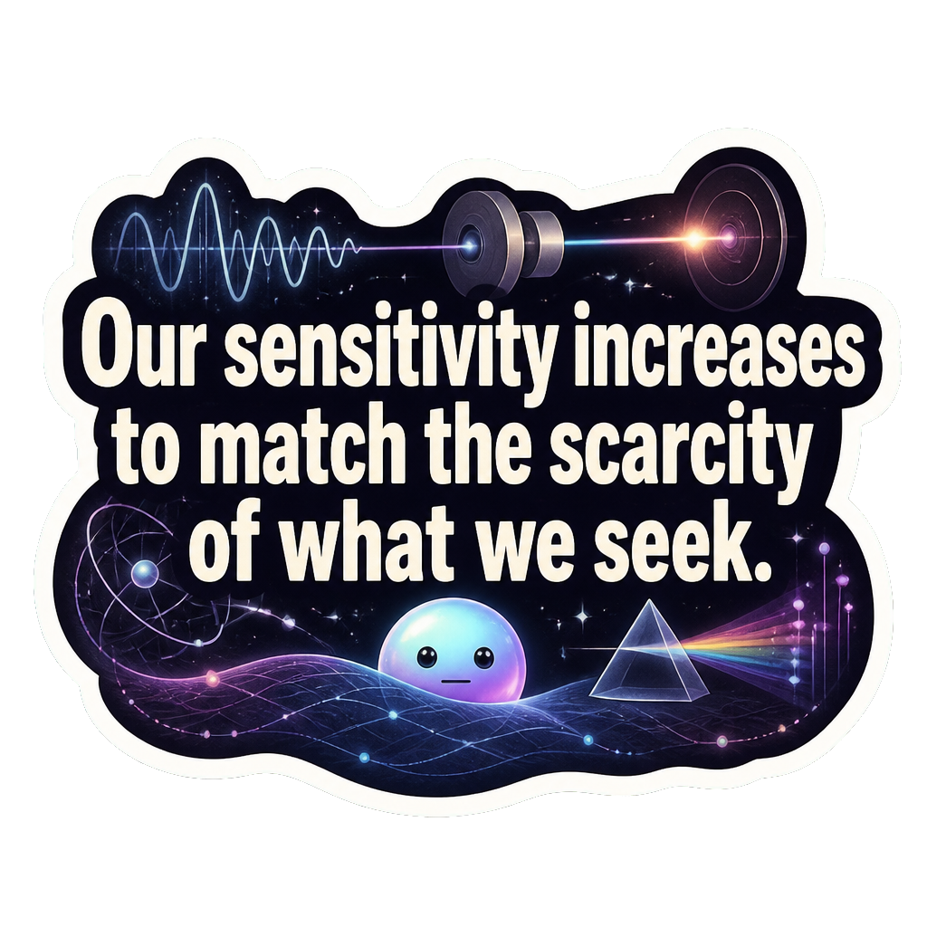 Our sensitivity increases to match the scarcity of what we seek.