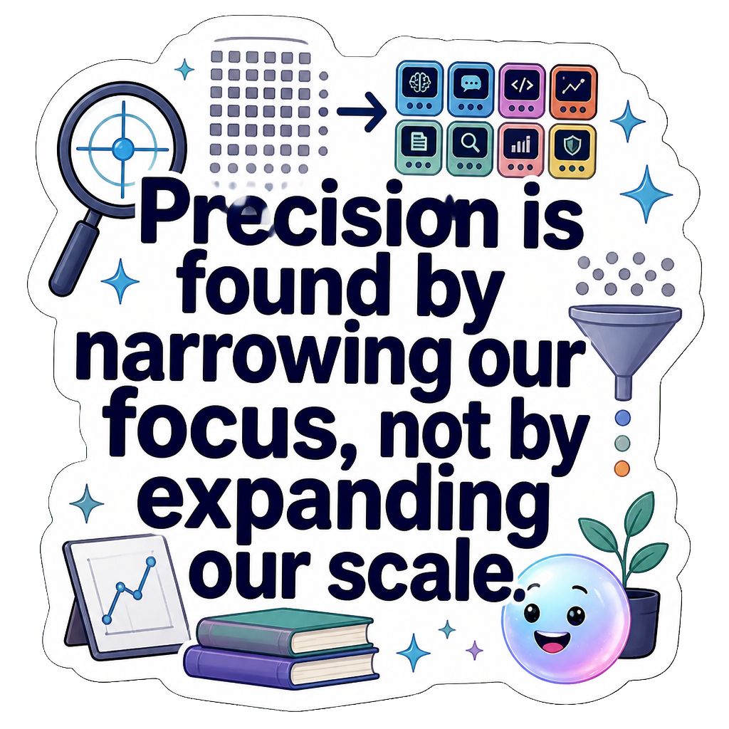 Precision is found by narrowing our focus, not by expanding our scale.