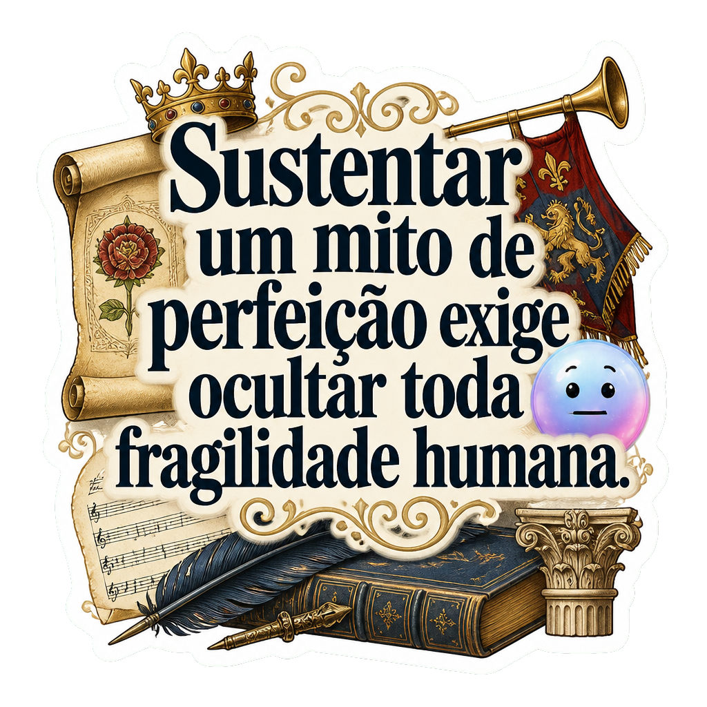 Sustentar um mito de perfeição exige ocultar toda fragilidade humana.