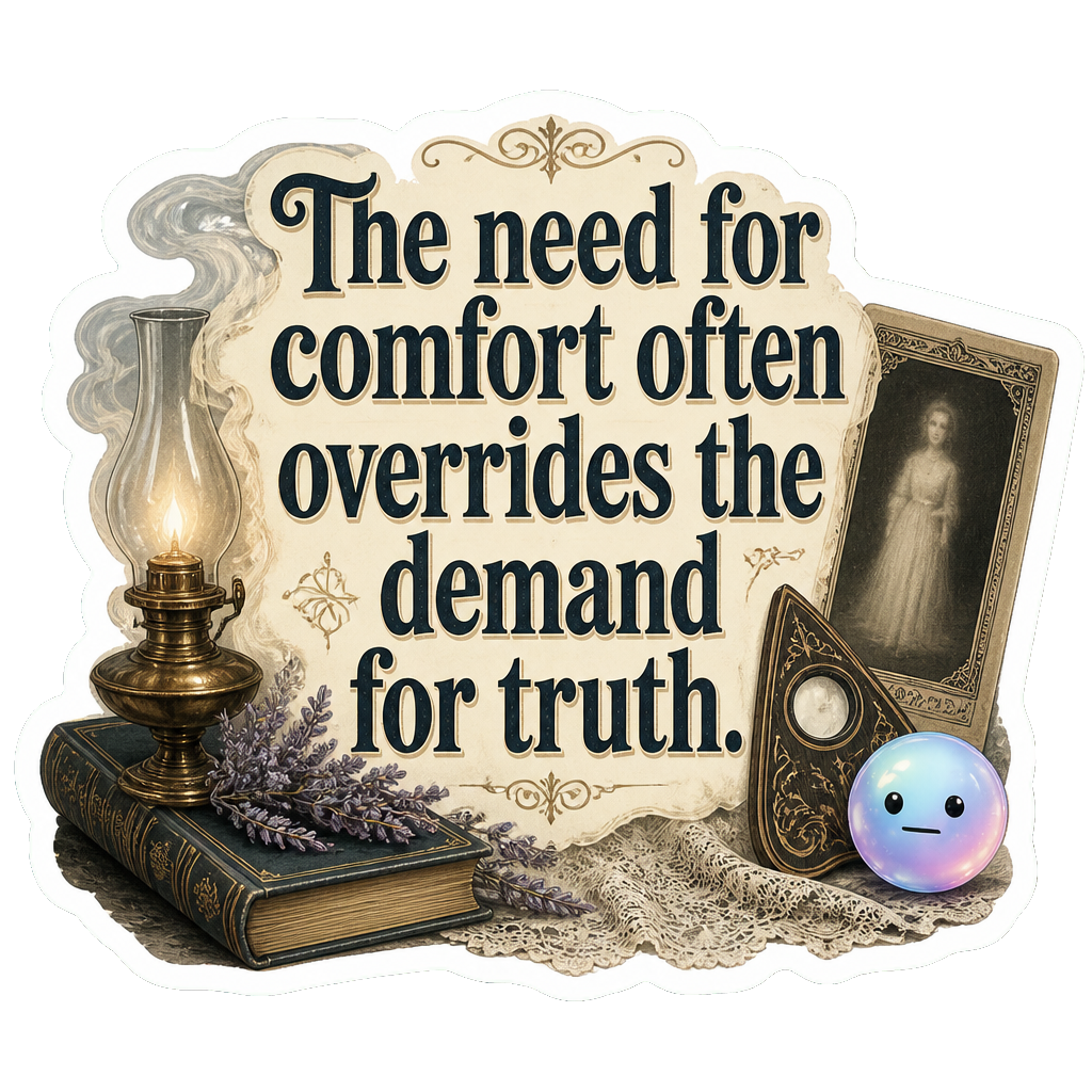 The need for comfort often overrides the demand for truth.