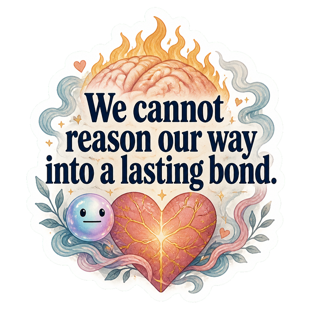 We cannot reason our way into a lasting bond.