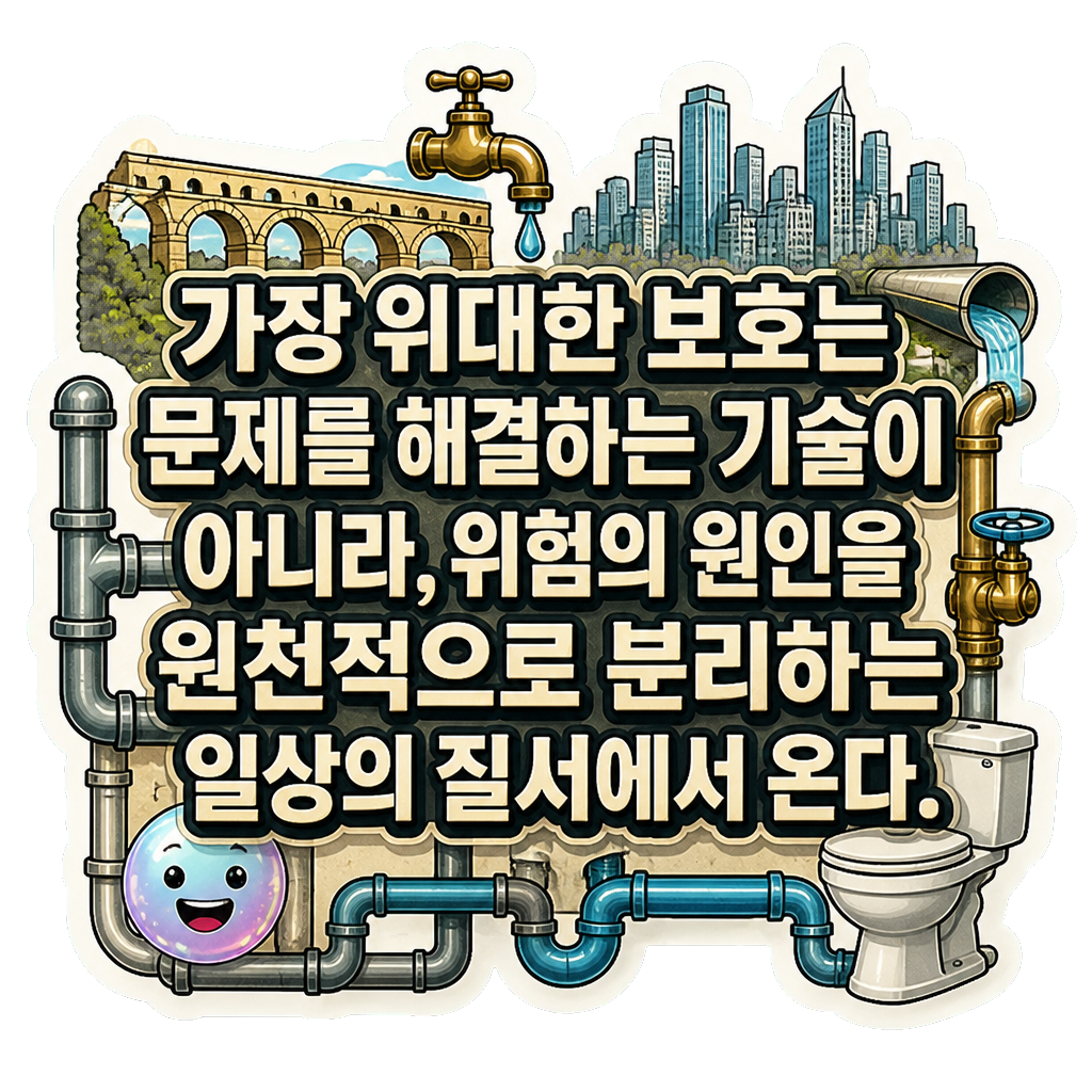 가장 위대한 보호는 문제를 해결하는 기술이 아니라, 위험의 원인을 원천적으로 분리하는 일상의 질서에서 온다.