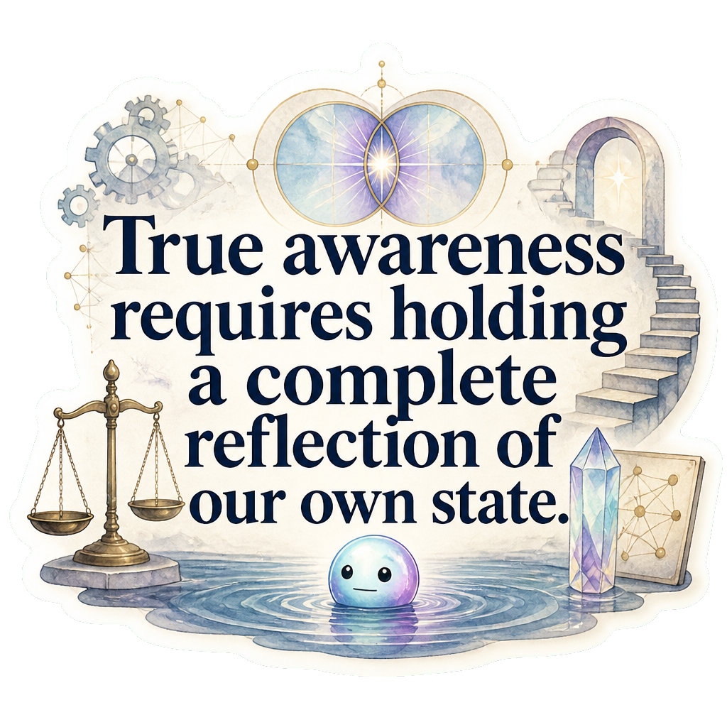 True awareness requires holding a complete reflection of our own state.