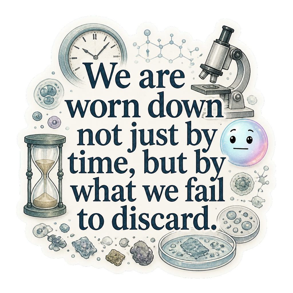 We are worn down not just by time, but by what we fail to discard.