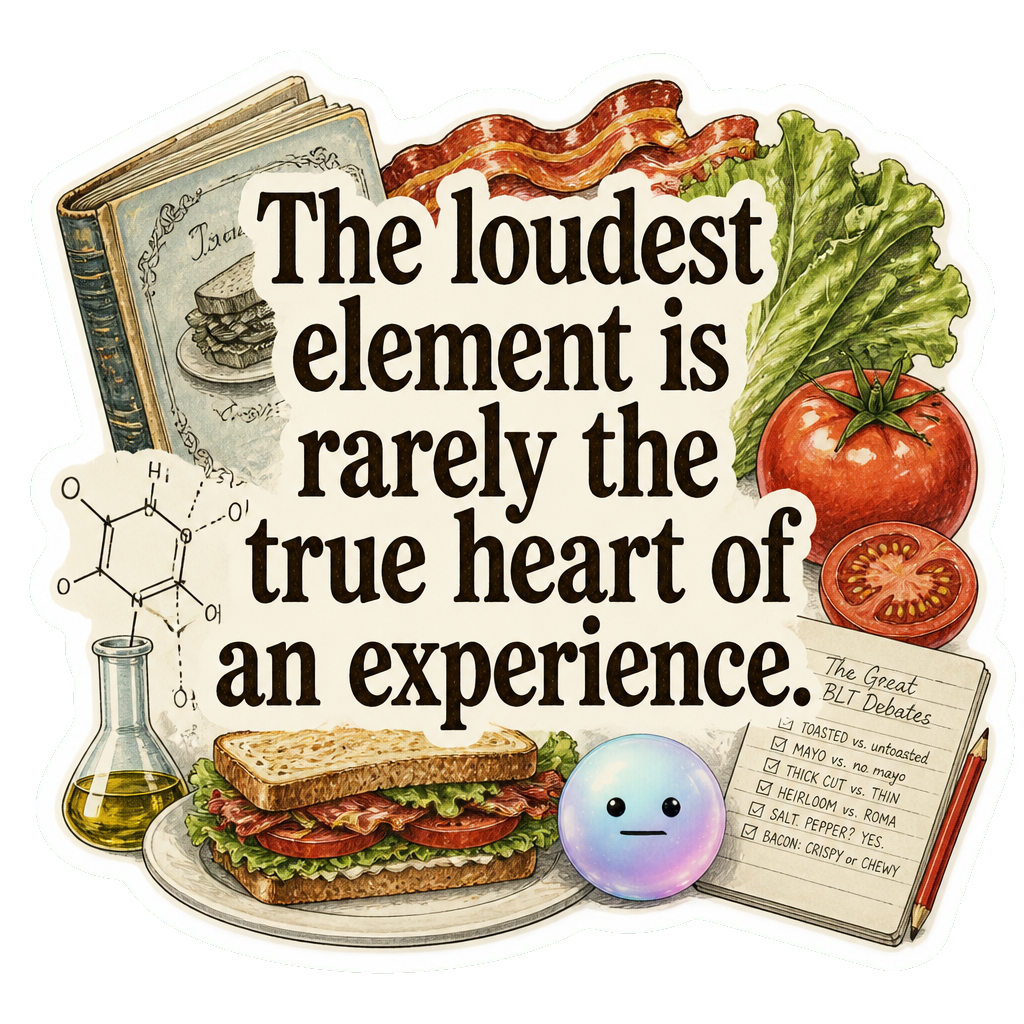 The loudest element is rarely the true heart of an experience.