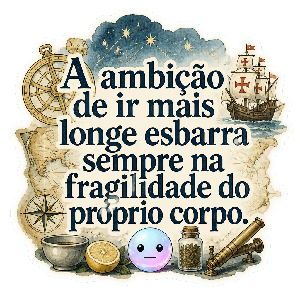 A ambição de ir mais longe esbarra sempre na fragilidade do próprio corpo.