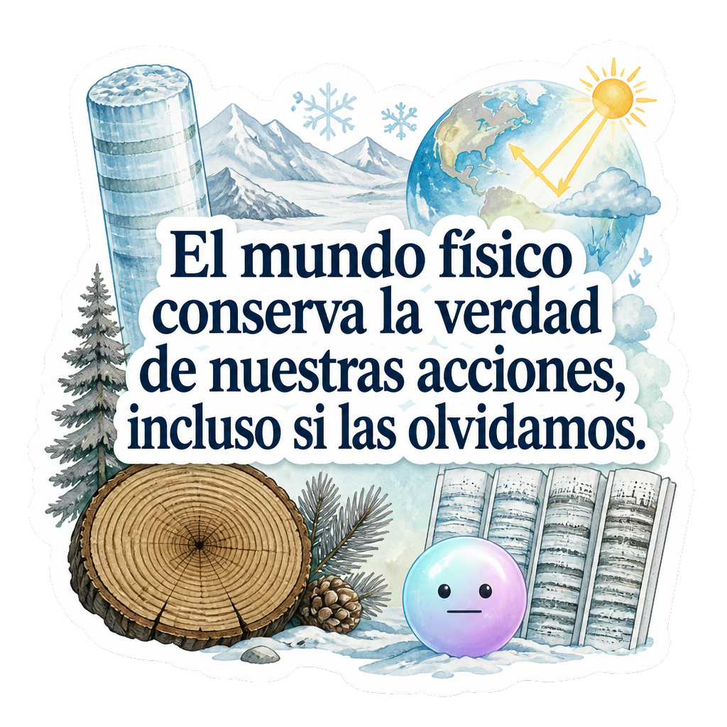 El mundo físico conserva la verdad de nuestras acciones, incluso si las olvidamos.