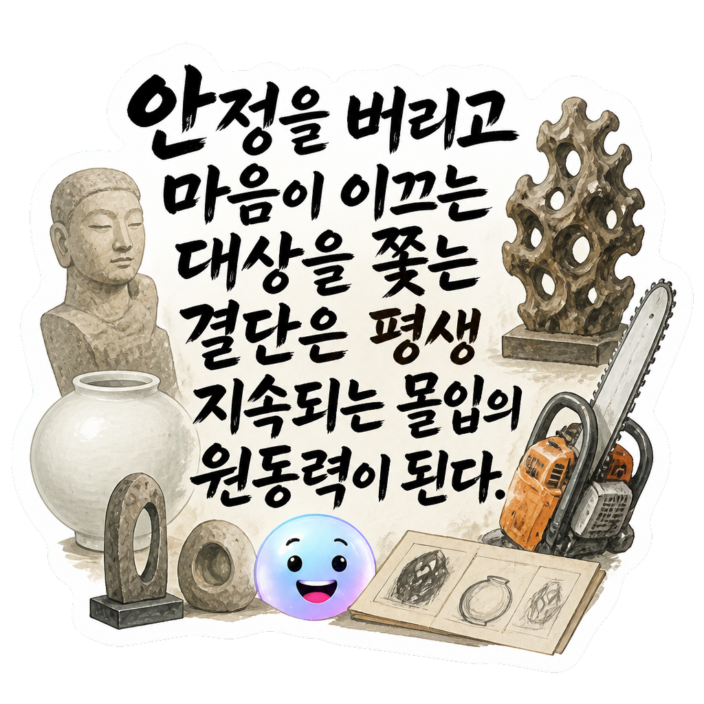 안정을 버리고 마음이 이끄는 대상을 쫓는 결단은 평생 지속되는 몰입의 원동력이 된다.