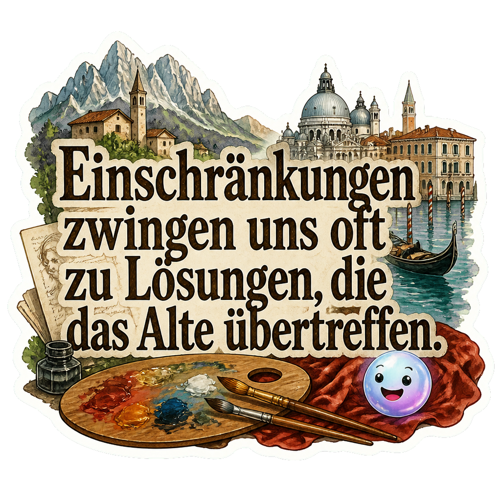 Einschränkungen zwingen uns oft zu Lösungen, die das Alte übertreffen.