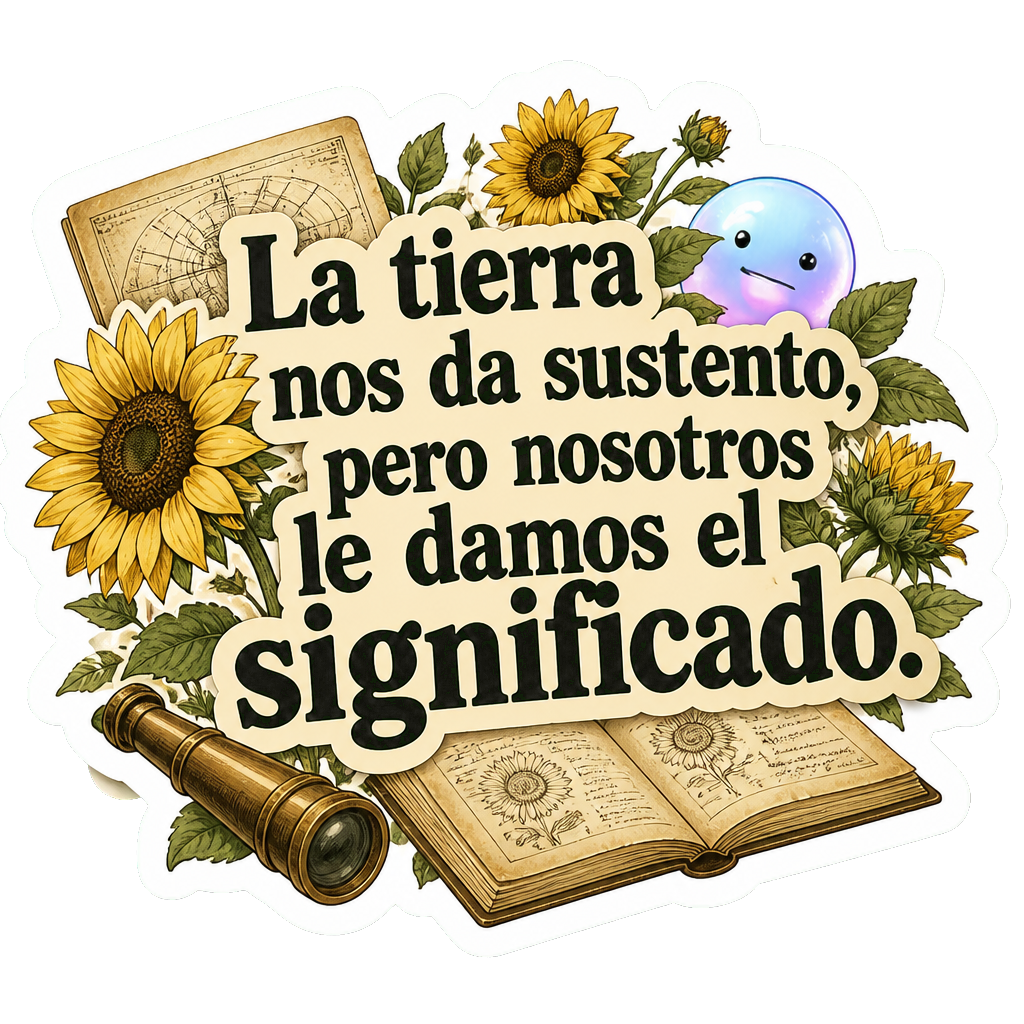 La tierra nos da sustento, pero nosotros le damos el significado.