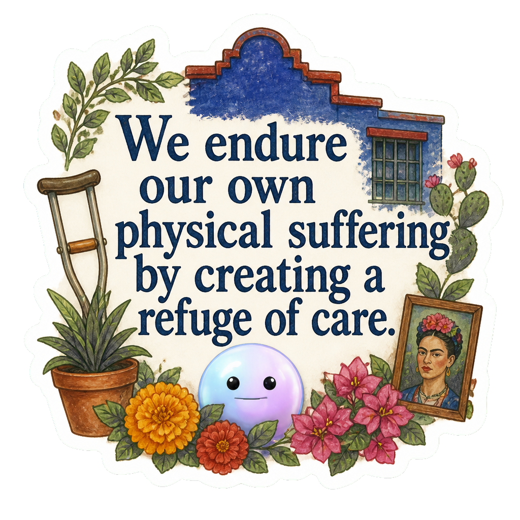We endure our own physical suffering by creating a refuge of care.