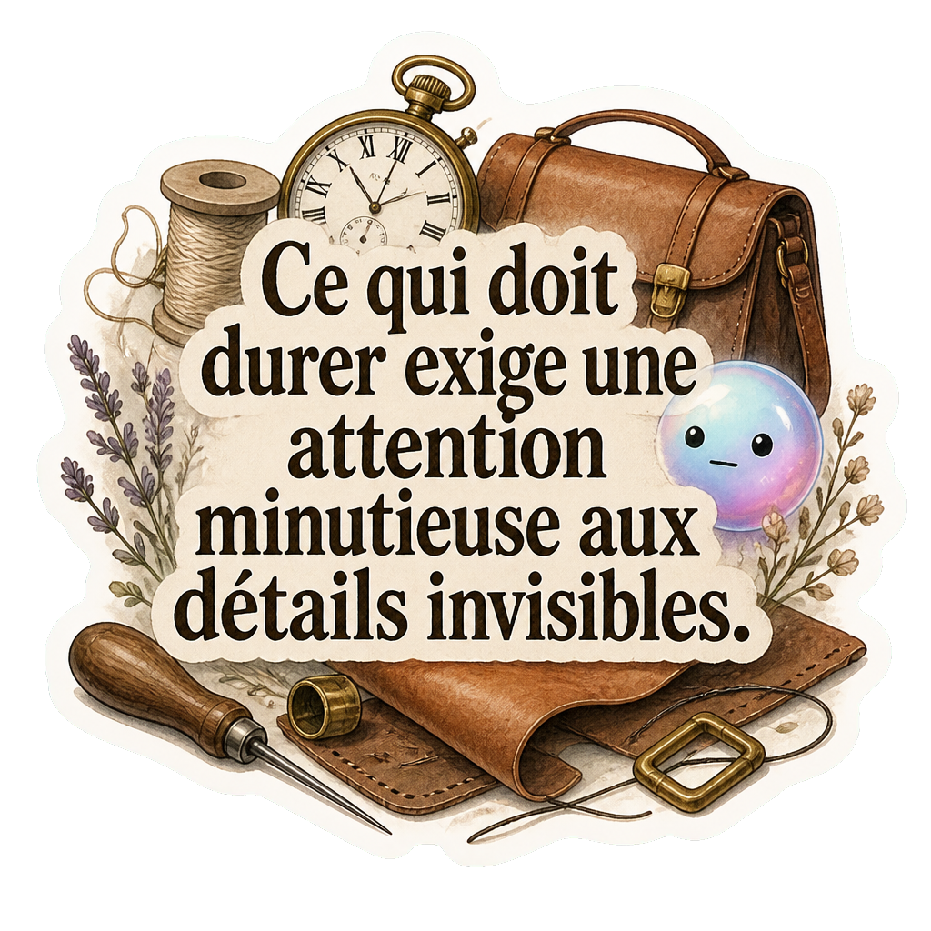 Ce qui doit durer exige une attention minutieuse aux détails invisibles.