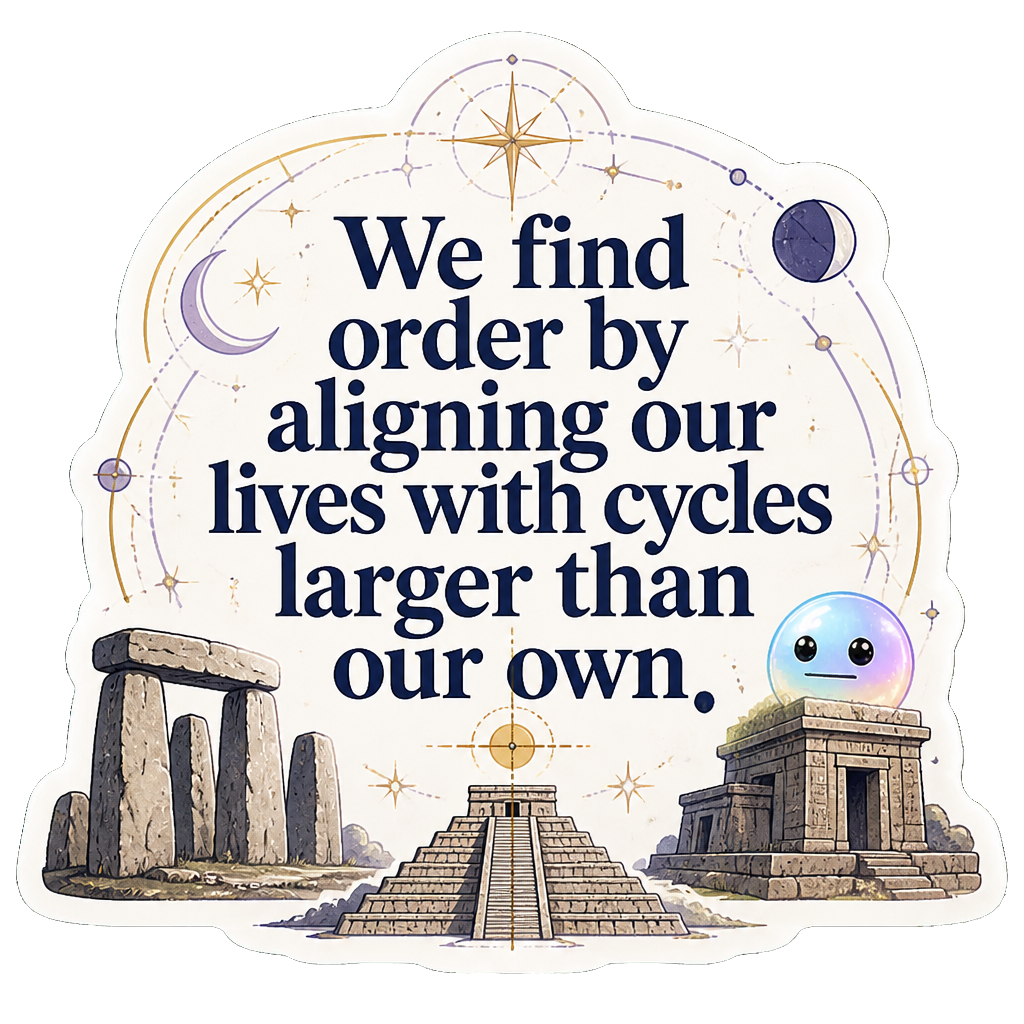 We find order by aligning our lives with cycles larger than our own.