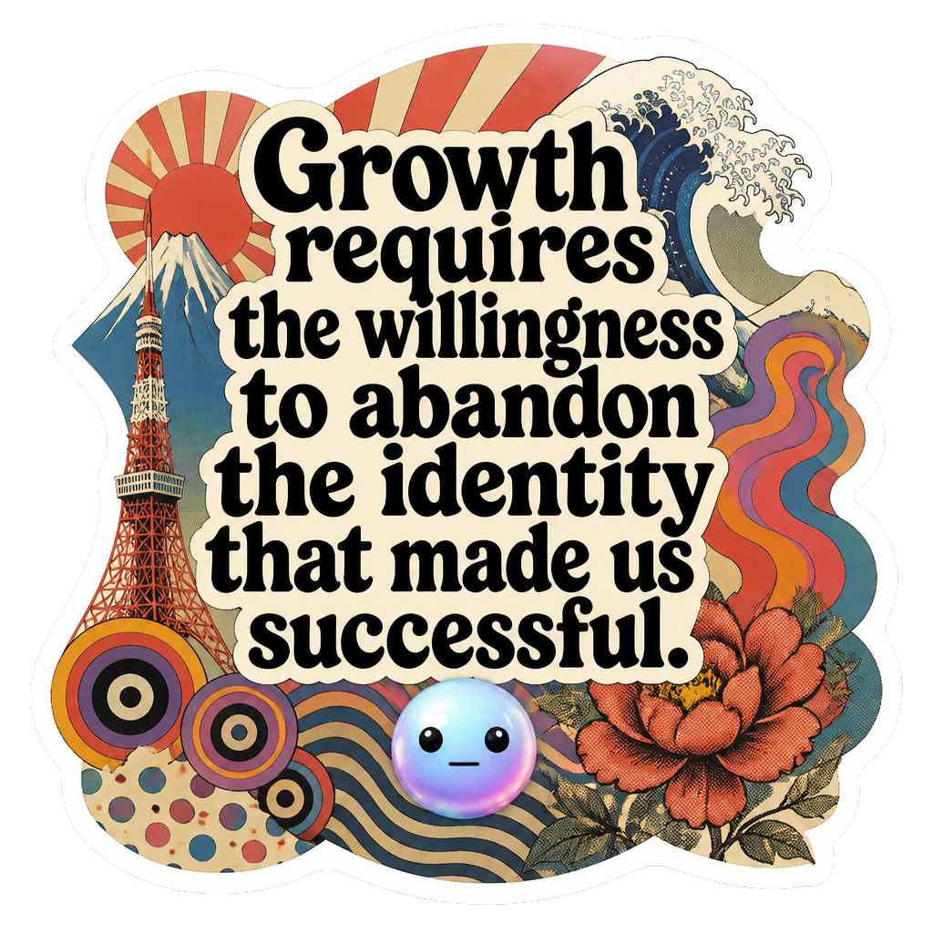 Growth requires the willingness to abandon the identity that made us successful.