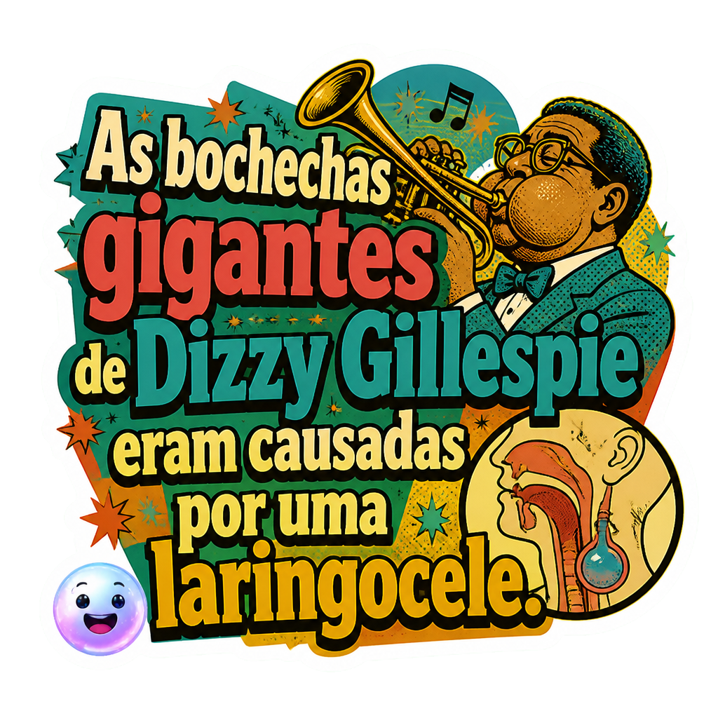 As bochechas gigantes de Dizzy Gillespie eram causadas por uma laringocele.