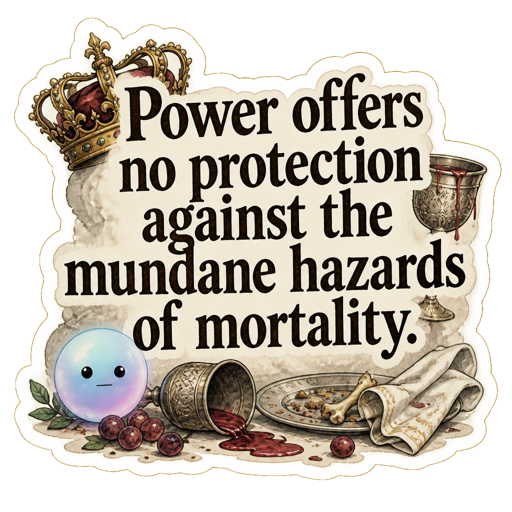 Power offers no protection against the mundane hazards of mortality.