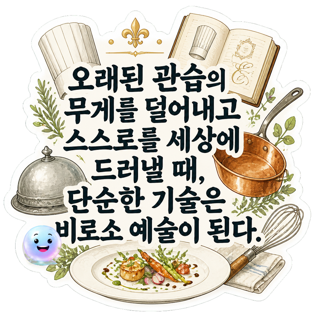 오래된 관습의 무게를 덜어내고 스스로를 세상에 드러낼 때, 단순한 기술은 비로소 예술이 된다.