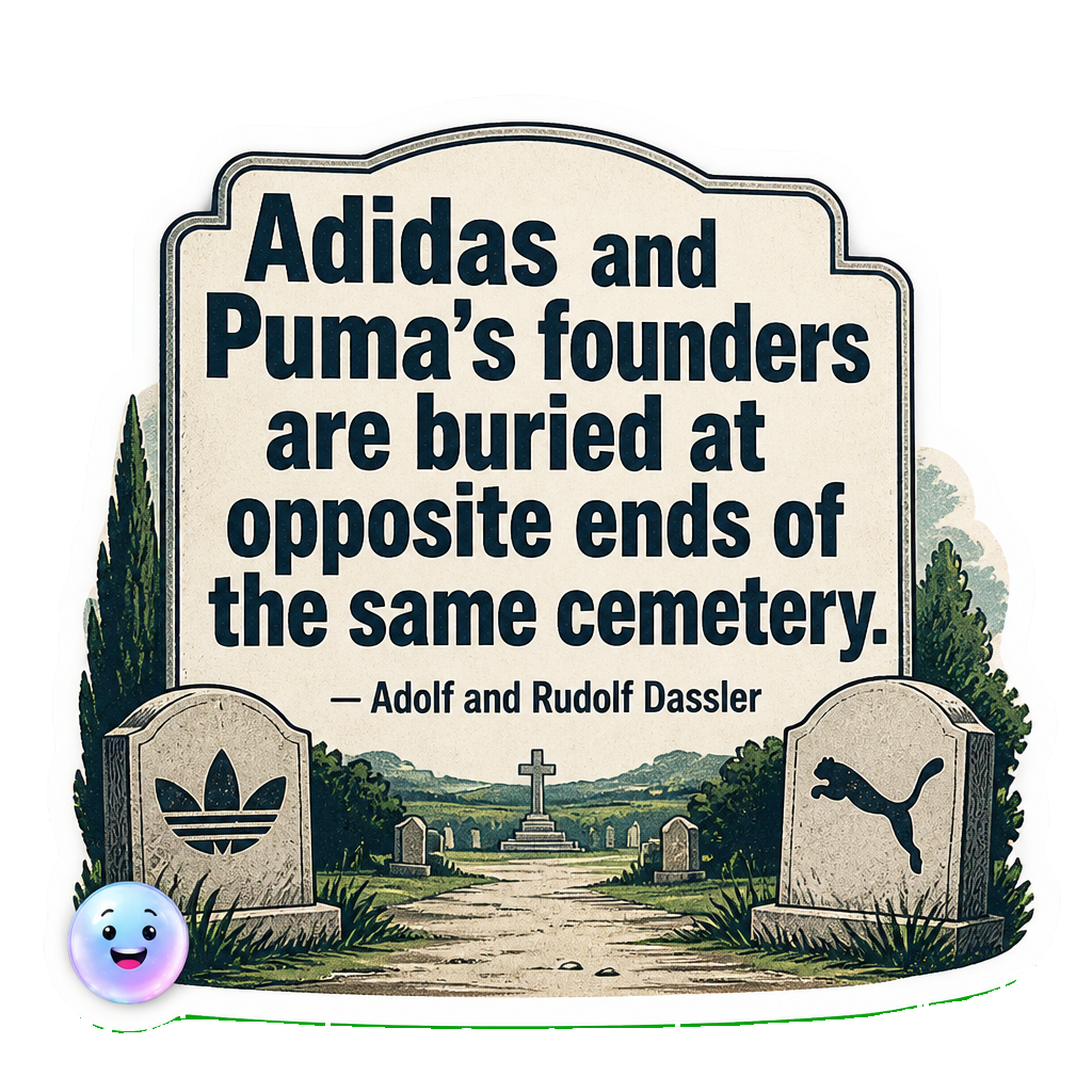 Adidas and Puma's founders are buried at opposite ends of the same cemetery.