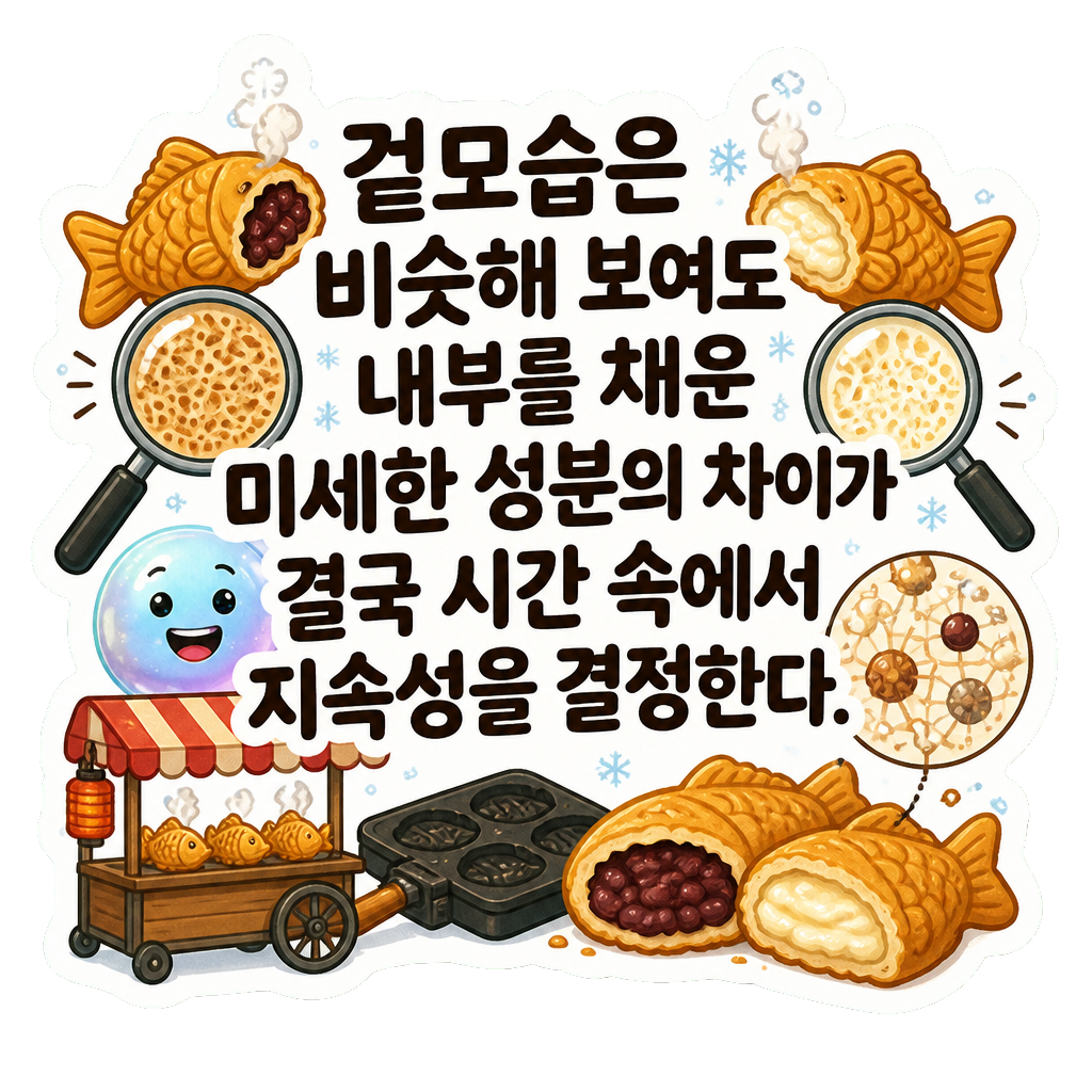 겉모습은 비슷해 보여도 내부를 채운 미세한 성분의 차이가 결국 시간 속에서 지속성을 결정한다.