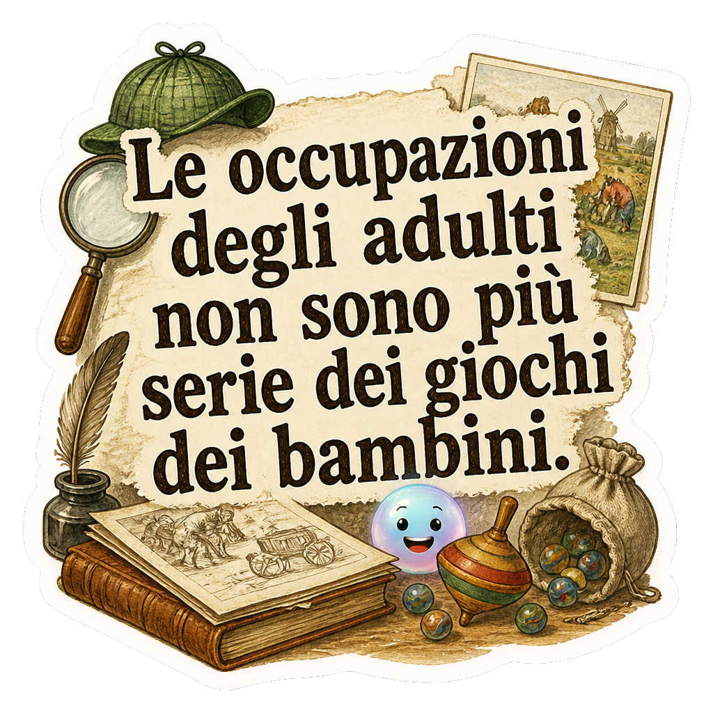 Le occupazioni degli adulti non sono più serie dei giochi dei bambini.