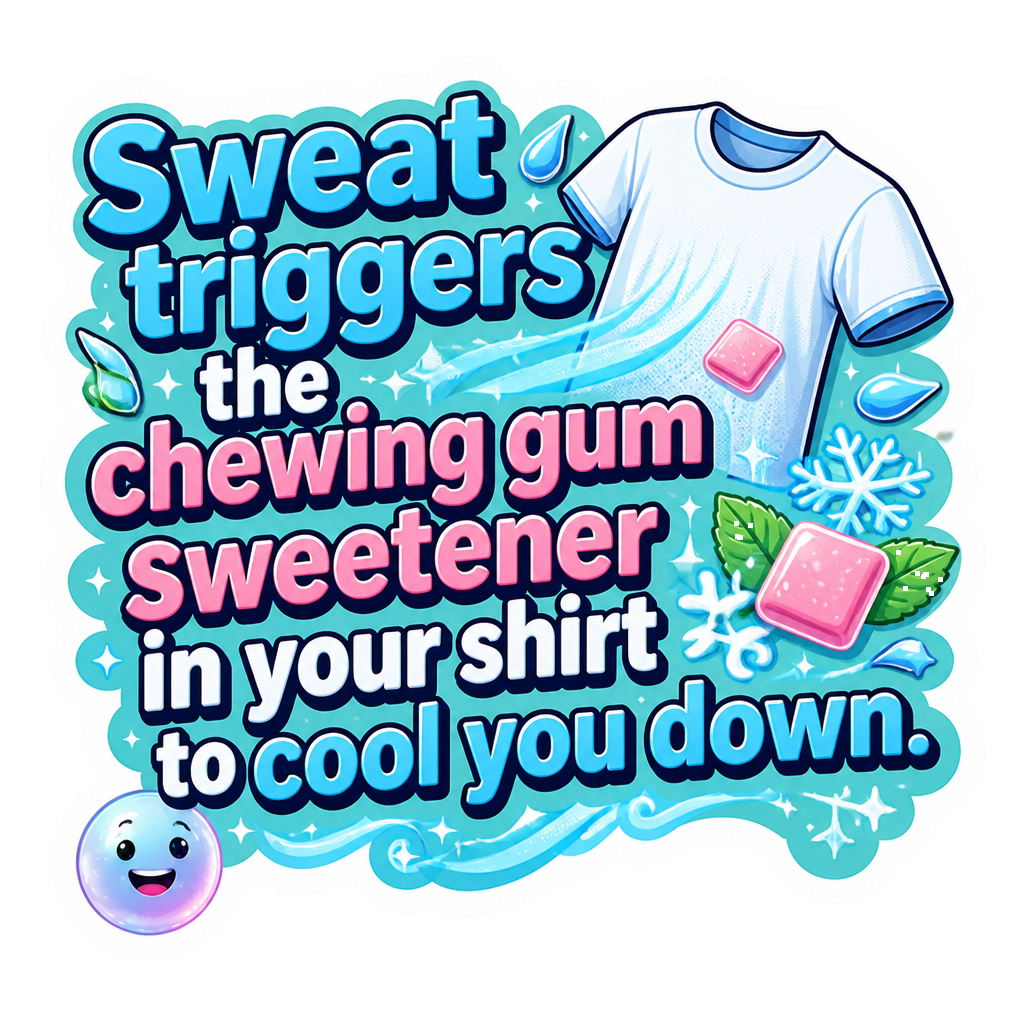 Sweat triggers the chewing gum sweetener in your shirt to cool you down.