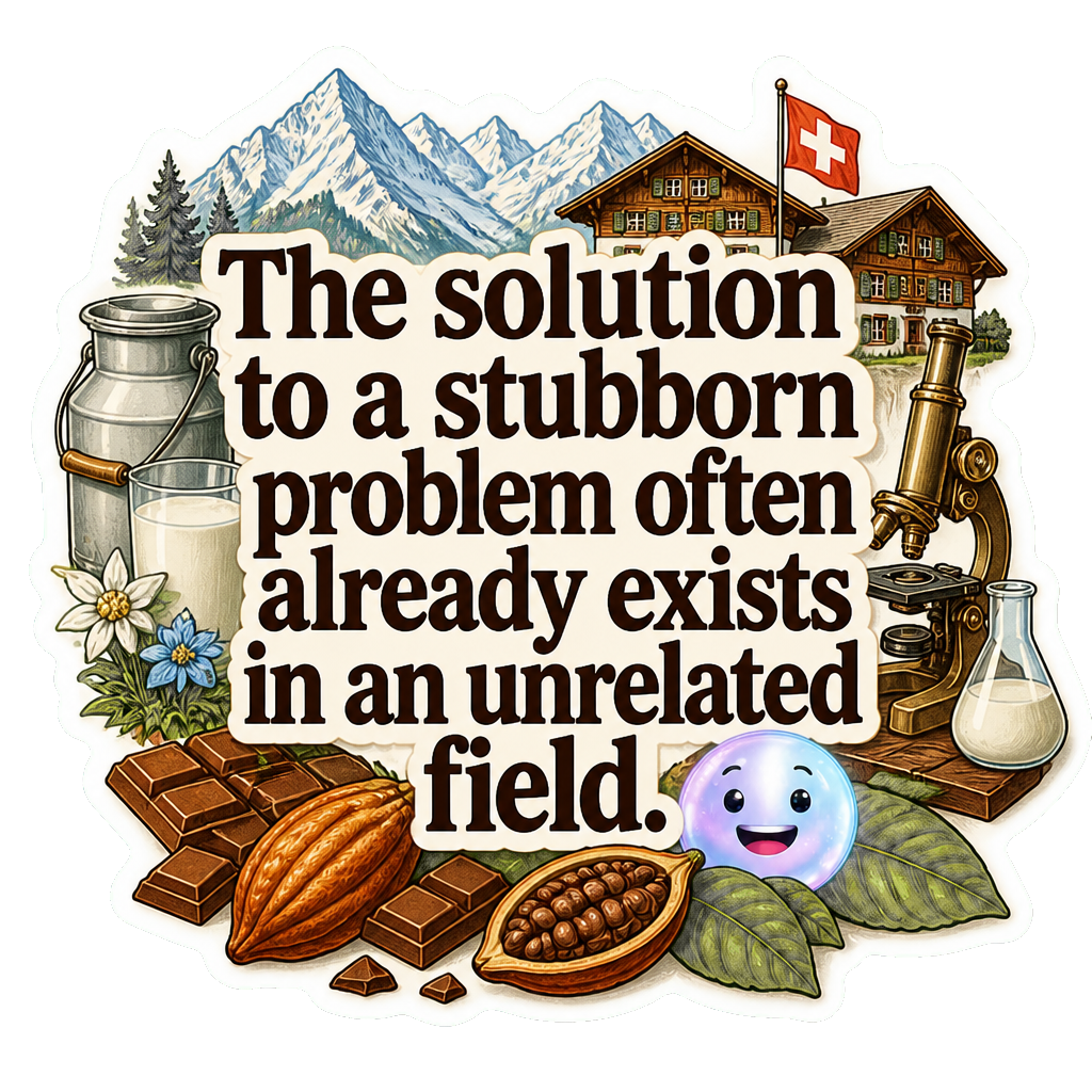 The solution to a stubborn problem often already exists in an unrelated field.