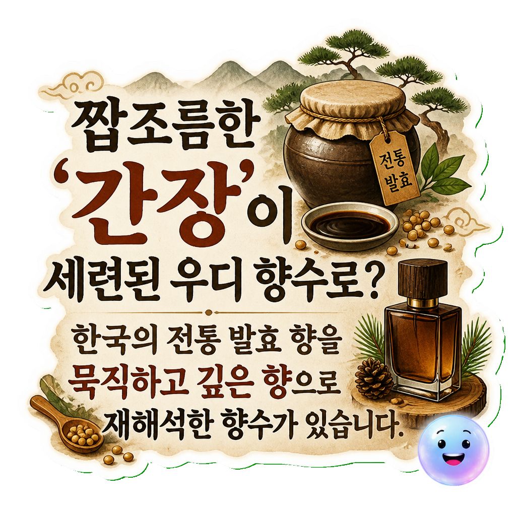 짭조름한 '간장'이 세련된 우디 향수로? 한국의 전통 발효 향을 묵직하고 깊은 향으로 재해석한 향수가 있습니다.