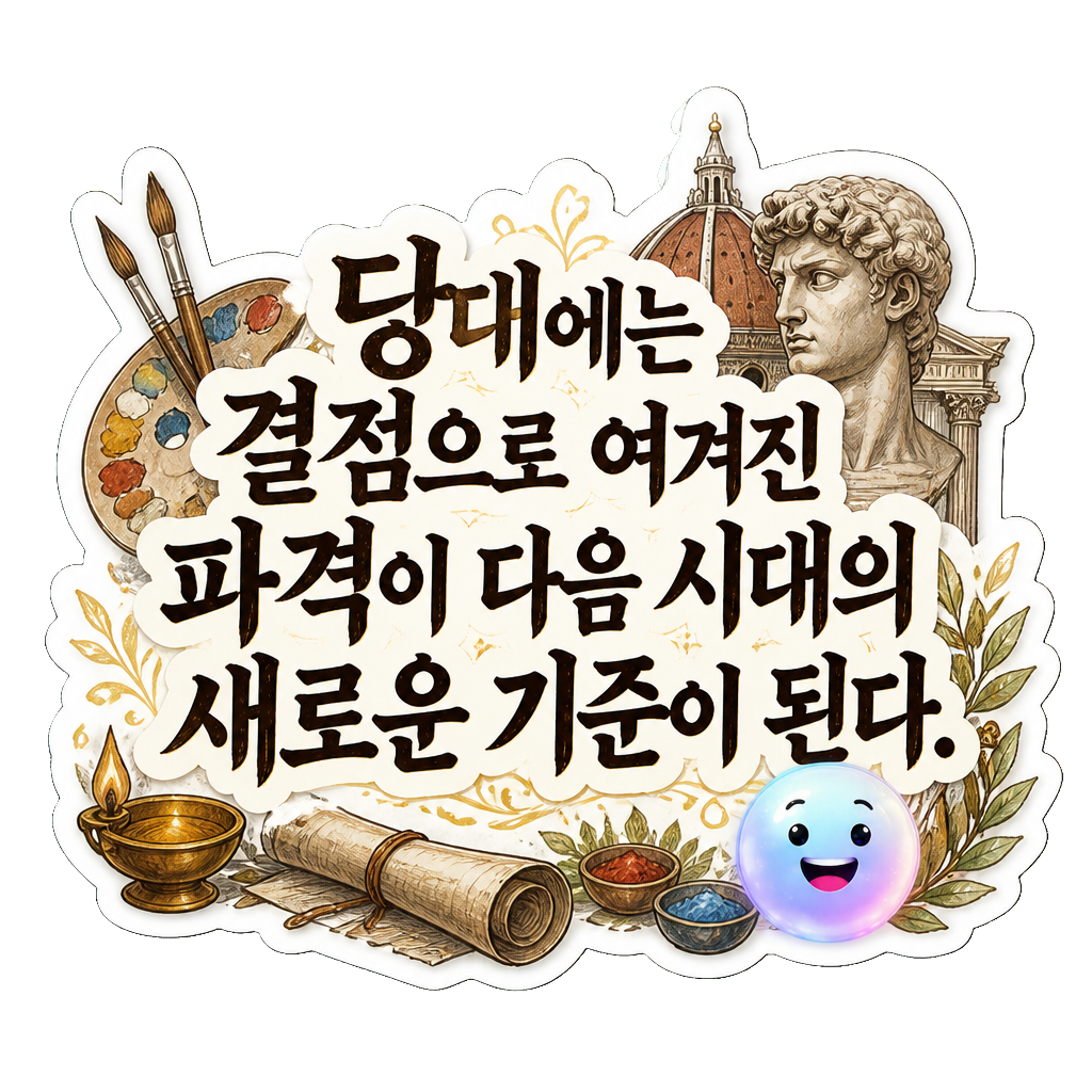 당대에는 결점으로 여겨진 파격이 다음 시대의 새로운 기준이 된다.