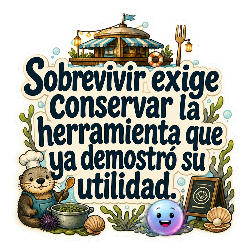 Sobrevivir exige conservar la herramienta que ya demostró su utilidad.