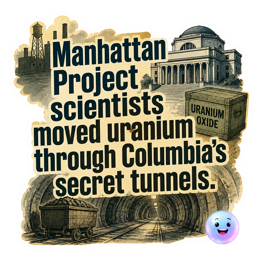 Manhattan Project scientists moved uranium through Columbia's secret tunnels.