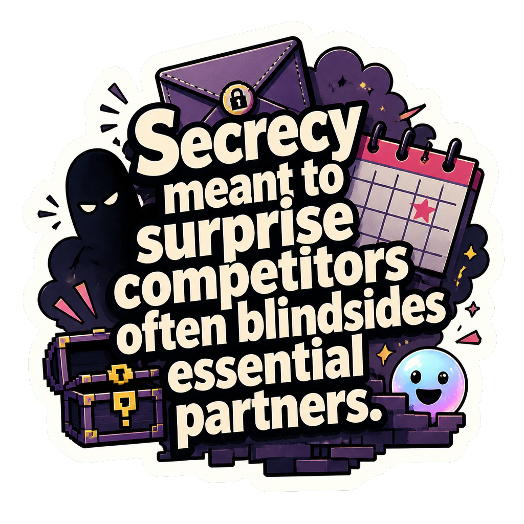 Secrecy meant to surprise competitors often blindsides essential partners.