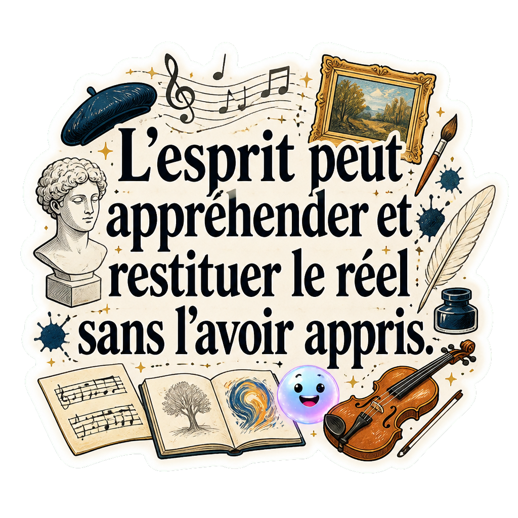L'esprit peut appréhender et restituer le réel sans l'avoir appris.
