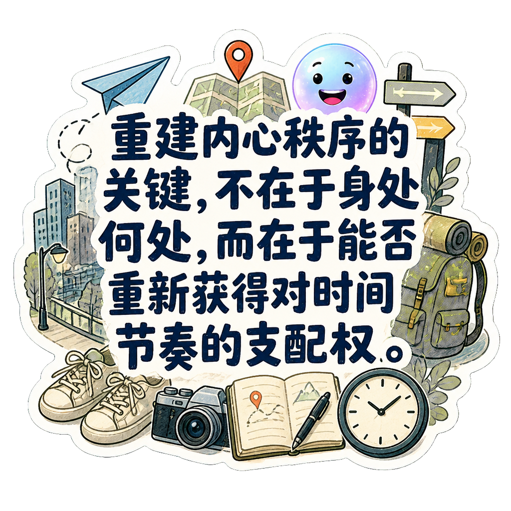 重建内心秩序的关键，不在于身处何处，而在于能否重新获得对时间节奏的支配权。