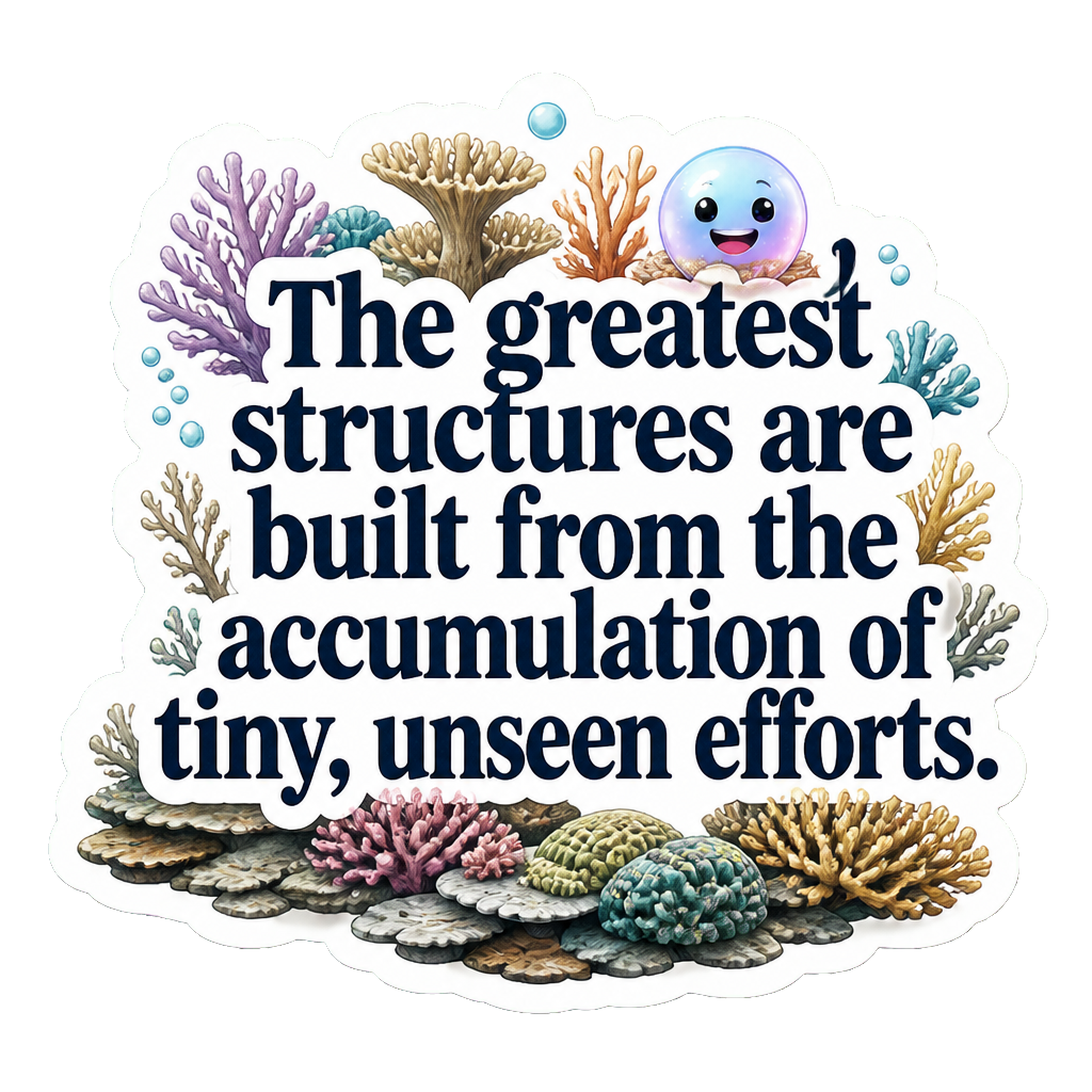 The greatest structures are built from the accumulation of tiny, unseen efforts.