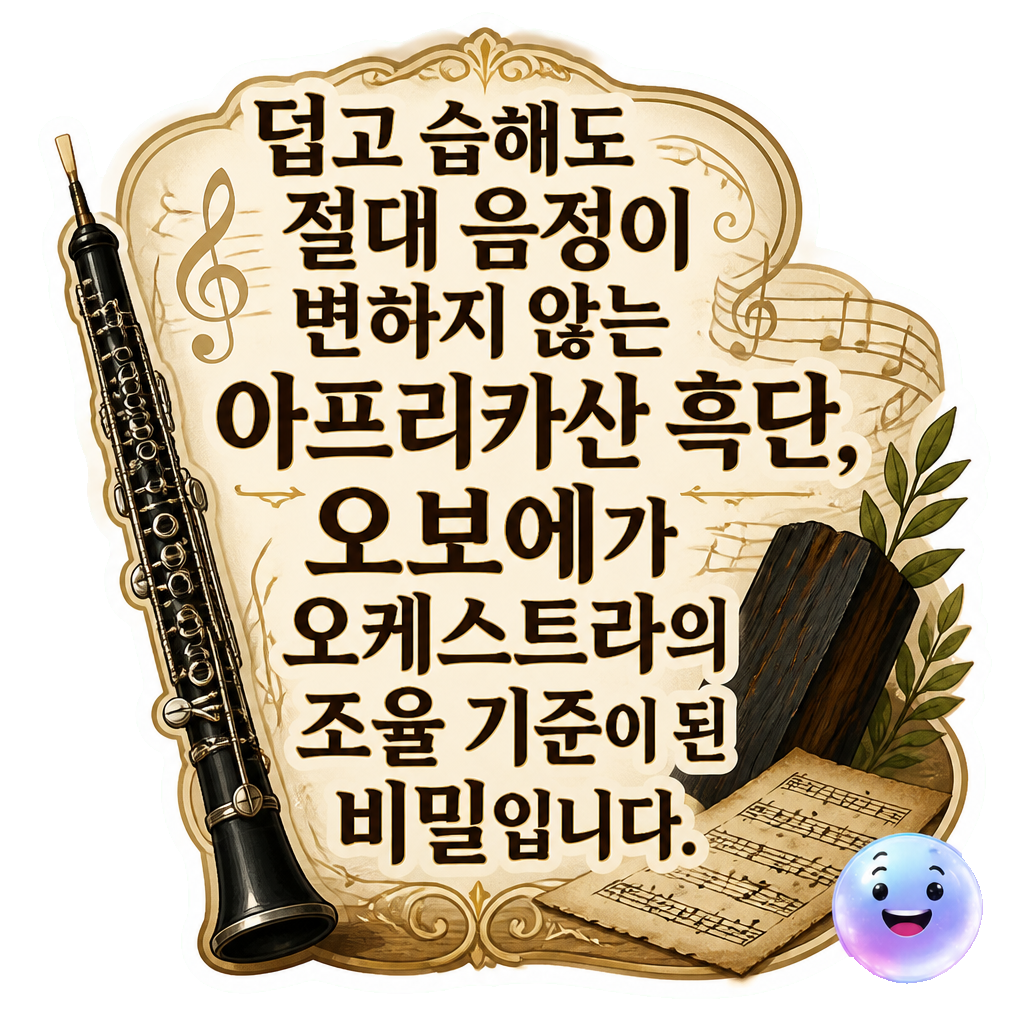 덥고 습해도 절대 음정이 변하지 않는 아프리카산 흑단, 오보에가 오케스트라의 조율 기준이 된 비밀입니다.