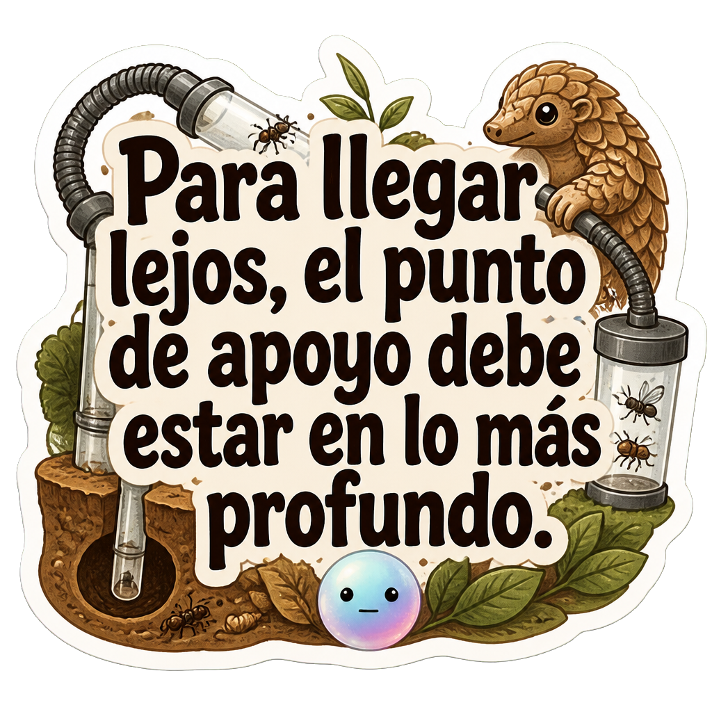 Para llegar lejos, el punto de apoyo debe estar en lo más profundo.