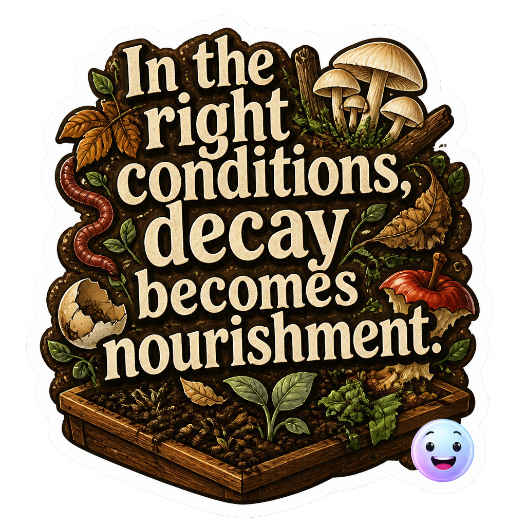 In the right conditions, decay becomes nourishment.