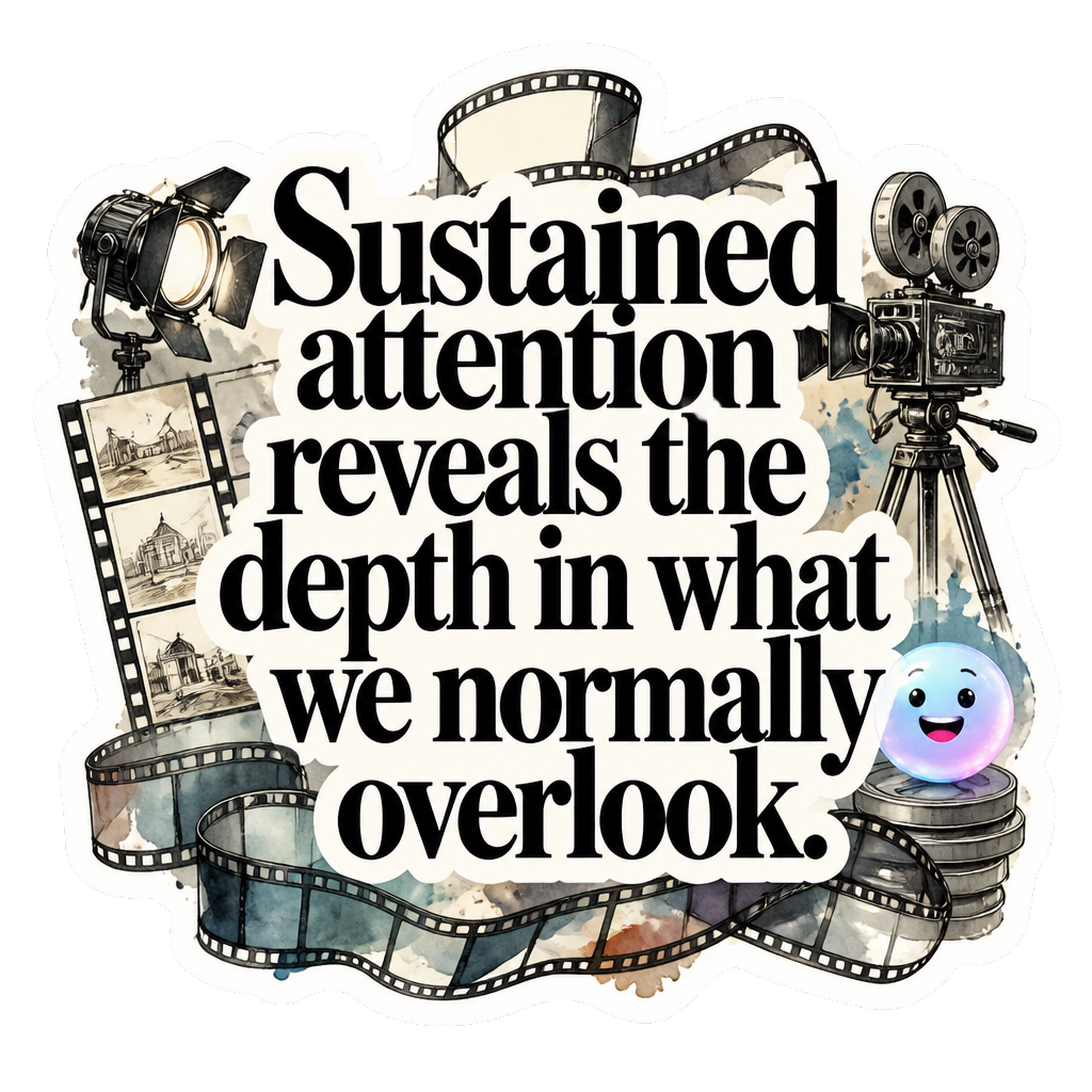 Sustained attention reveals the depth in what we normally overlook.