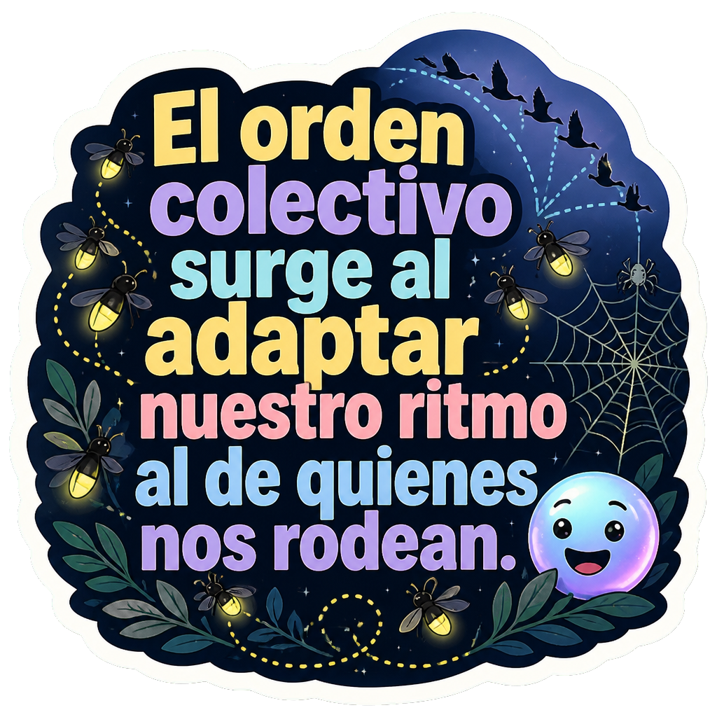 El orden colectivo surge al adaptar nuestro ritmo al de quienes nos rodean.