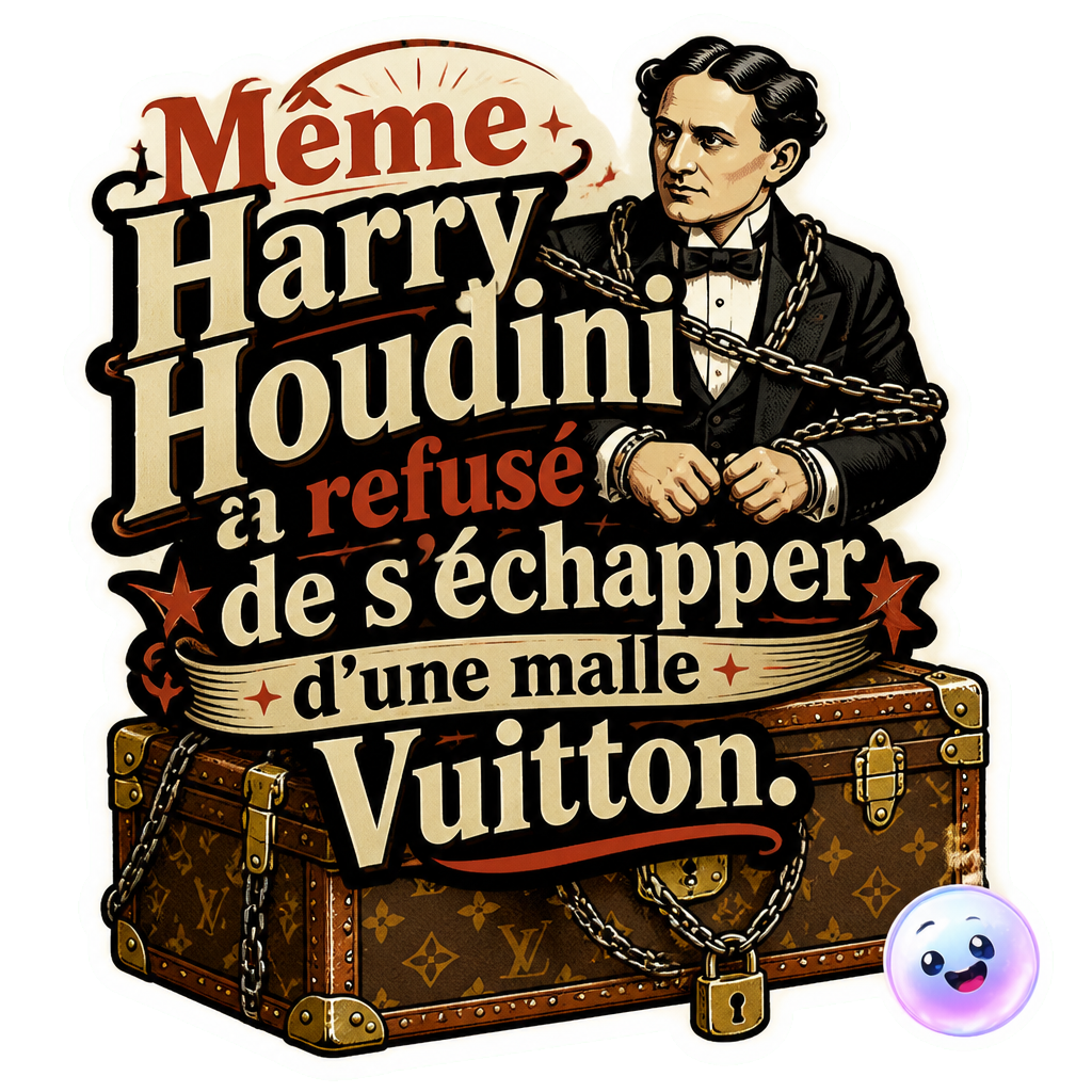 Même Harry Houdini a refusé de s'échapper d'une malle Vuitton.